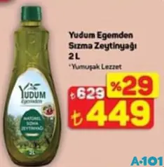 YUDUM EGEMDEN SIZMA ZEYTİNYAĞI 2 L